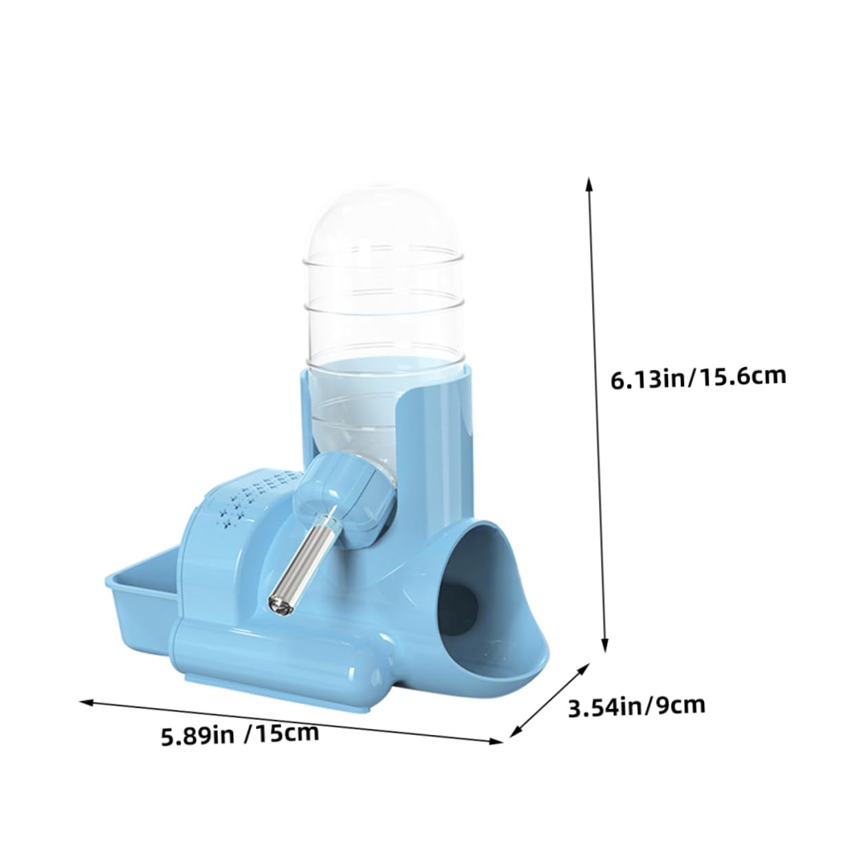 HANABASS Dwarf Hamster Drink Fountain Food Dispenser Hideout Compact Easy to Clean