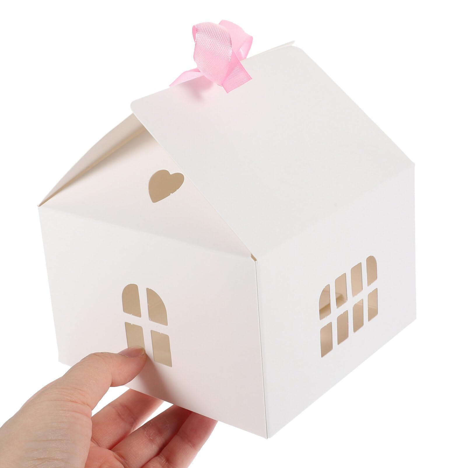 Garneck 12pcs Wedding Candy Box Wrapping Paper Small Christmas Gift Boxes Biscuit Cookie Boxes Cake Treat Boxes Party Favors for Guests Gift Bags Birthday Baby Shower Decorations, White