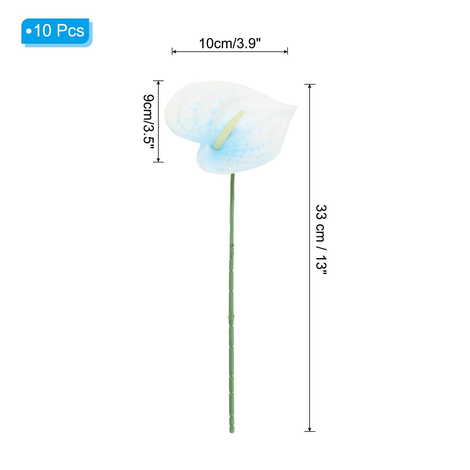 PATIKIL 13" Artificial Anthurium Lily Flowers - Image 2