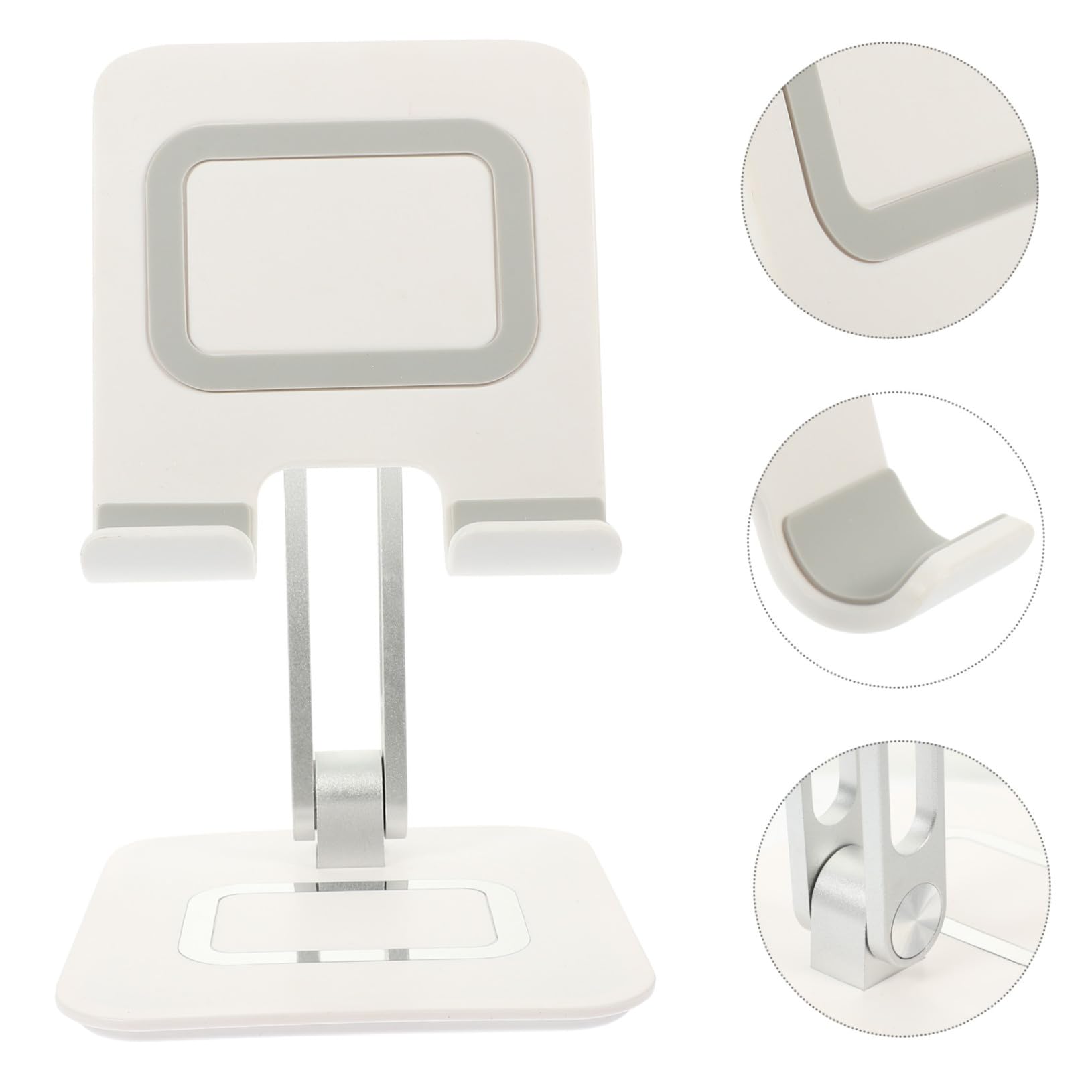 Supporto Telefono e Tablet Regolabile in Metallo Portatile e Pieghevole Stand da Scrivania per Smartphone Uso Quotidiano in Ufficio Casa e Studio
