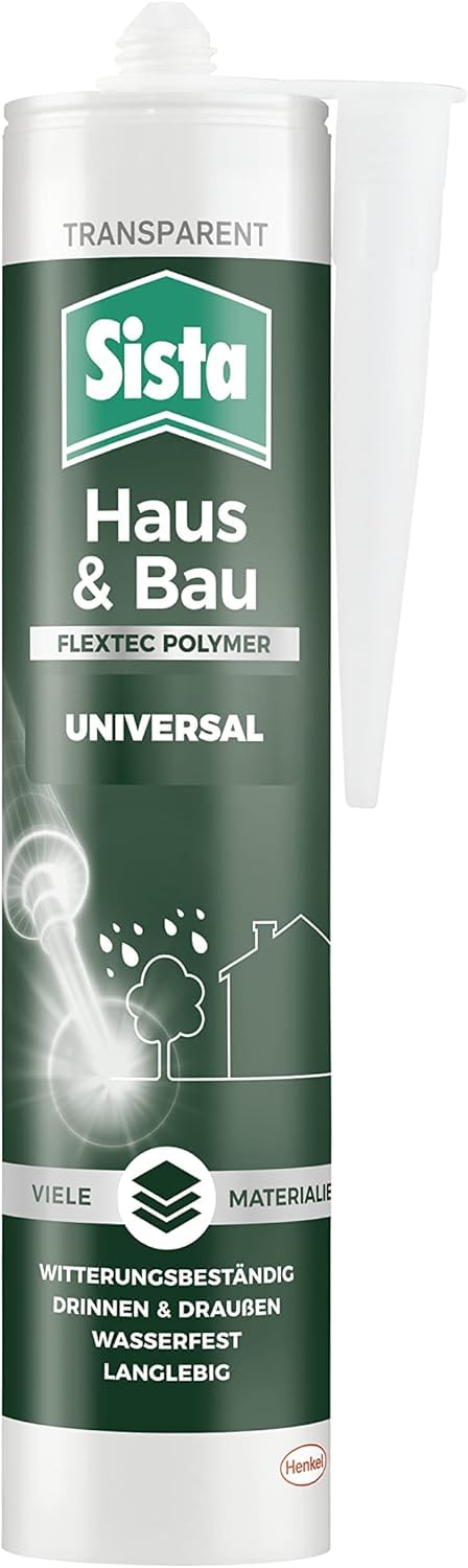 Sista Haus Universal, Kartusche, weiß, 6x 280ml | Universal Acryl-Dichtstoff Weiß – für vielseitige Anwendungen innen & außen