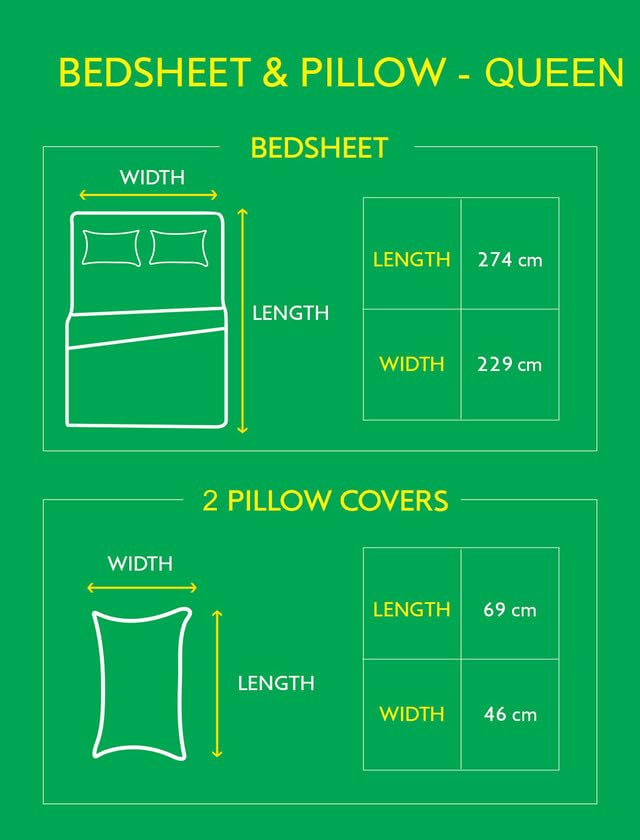 Image of United Colors of Benetton Rainbow Navy Blue Floral Pure Cotton Queen Bedsheet with 2 Pillow Covers | 144 TC | Skin-Friendly, Soft & Breathable Bed Linen | 108 x 90 Inches