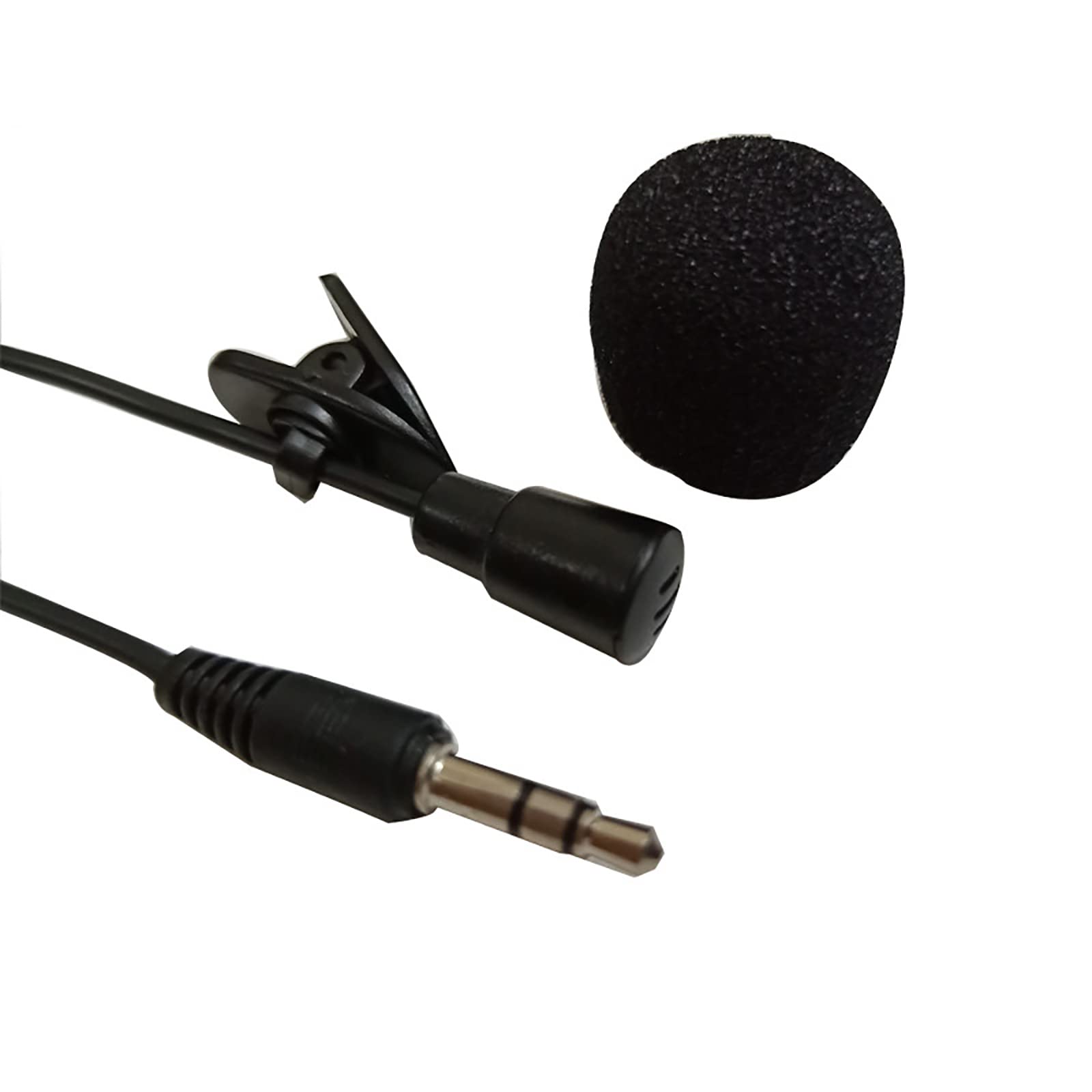 3,5-mm Lavalier Mikrofon, Freisprech Kabel Kragen Clip Mikrofon für Videoaufnahmen, Videokonferenzen, Vlogging, Lavalier Ansteckmikrofon, Studio, kabelgebundenes Mikrofon, Mikrofon