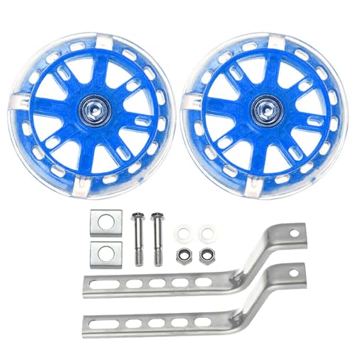 Denpetec Rodas de treinamento de bicicleta auxiliares LED Flash Balance Training Wheels com kit mont