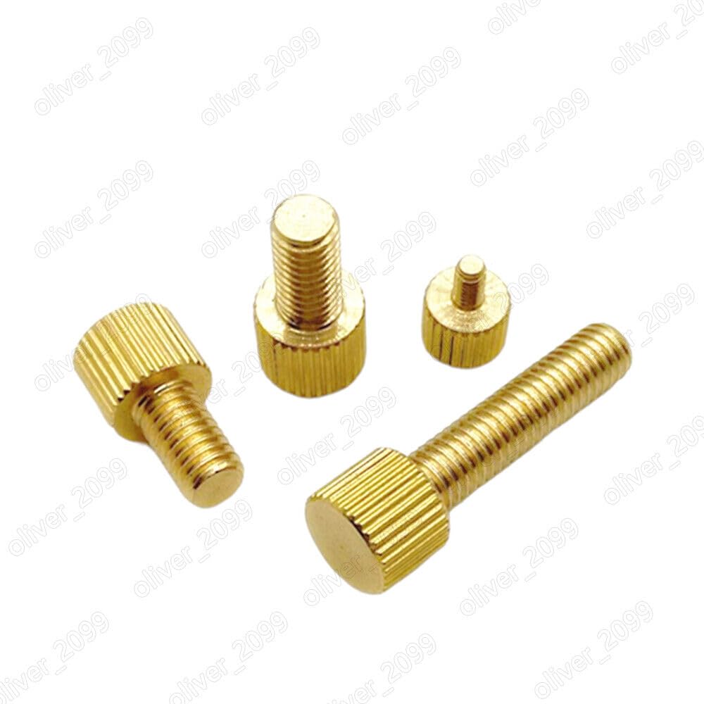 Brass Thumb Screws Knurled Flat Head M2 M2.5 M3 M4 M5 M6 (M2.5 x 3mm,200)