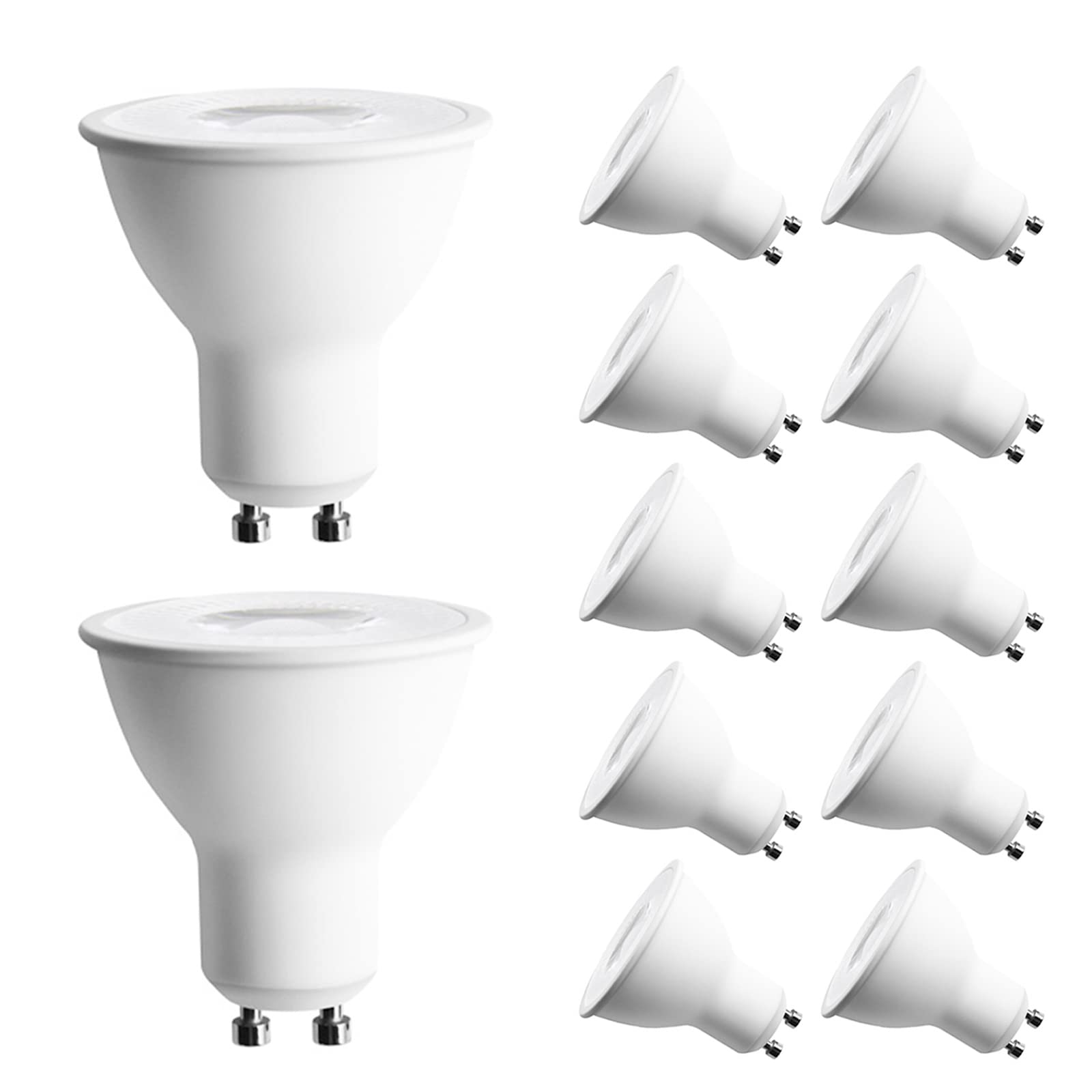 Bombillas LED GU10 6 W 600 LM Blanco frío 6000 K Equivalente a halógeno de 60 W, Repuesto de Bombilla LED para iluminación empotrada en riel, no Regulable, CA 100 V-265 V, Paquete
