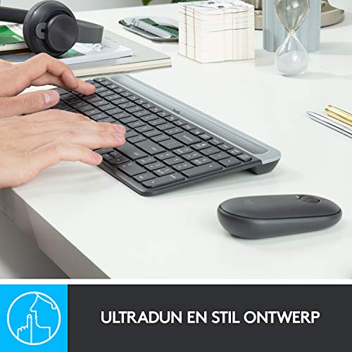 Logitech MK470 Slank Draadloze Toetsenbord en Muis Combi, Laag Profiel, Stille Toetsen, Lange Batterijduur, Plug & Play… - Afbeelding 4