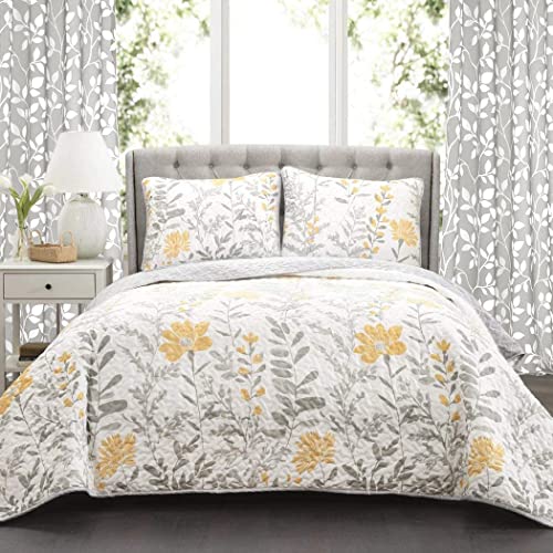 Xtmyi SY-GHUI-5284 Light Grey White Window Curtains For Living Room 84 Inch Length 2 Panels Set Grommet Voile Drapes Leaf Floral Print Design Striped Patterned Sheer Curtain Panels thumb #1