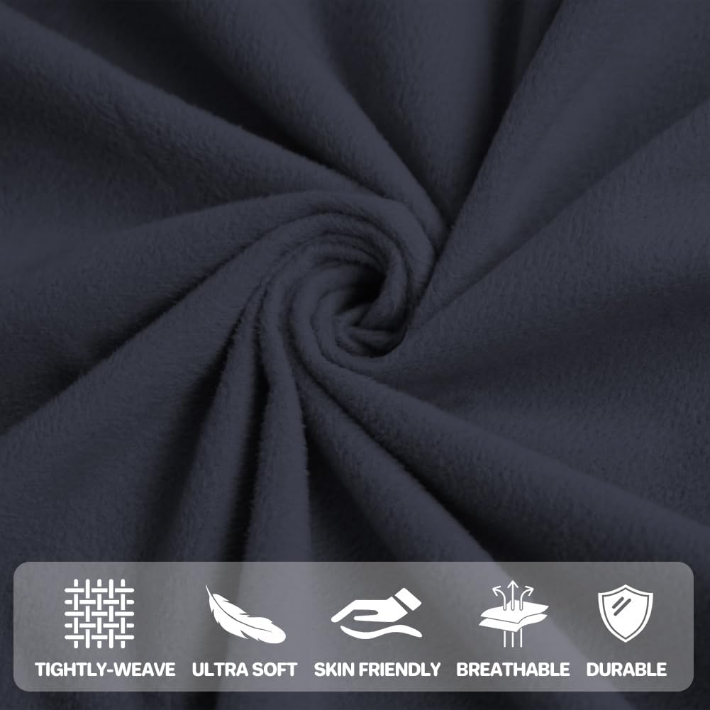 DUJUIKE Funda Impermeable para Cama, Funda de Terciopelo Impermeable, Protector de colchón Infantil 100% Impermeable y Transpirable, Funda de colchón silenciosa, súper Suave(Azul Marino, 230 x 250cm)