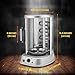 Flexzion Vertical Rotisserie Oven Grill - Countertop Shawarma Machine Kebab Electric Cooker Rotating Oven, Stainless Steel Roaster w/Bake Ware Kebob Skewers Stain Resistant Rotisserie Machine