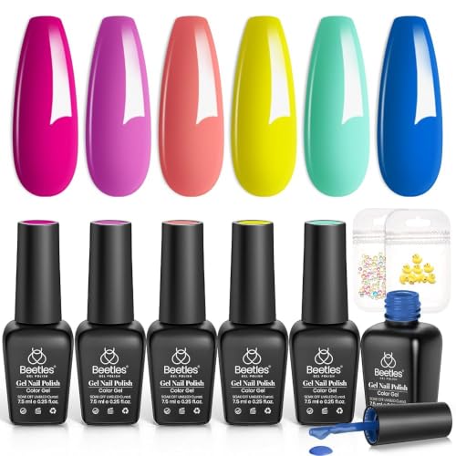 Image of beetles Gel Polish Set, 6 Colors Pool Party Holiday Collection