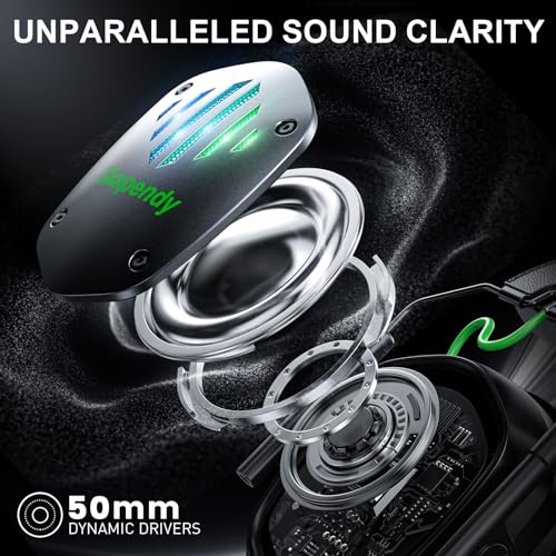 wireless gaming headset for ps5pcmac 24ghz wireless amp bluetooth 54 rgb gaming headphones with noise-canceling mic low latency stereo sound 50hr battery life black