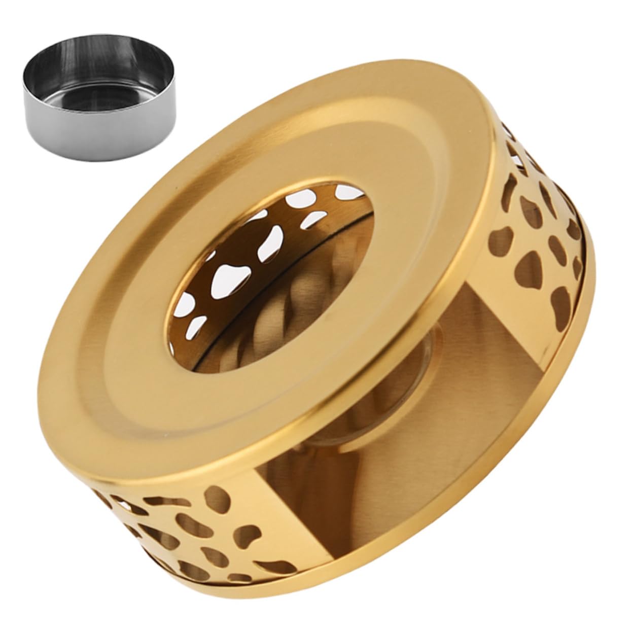 SOLUSTRE Stainless Steel Teapot Warmer for Tea Elegant Design with Tealight Holder and Reusable Tea Accessory for Enhancing Your Tea Ceremony Experience