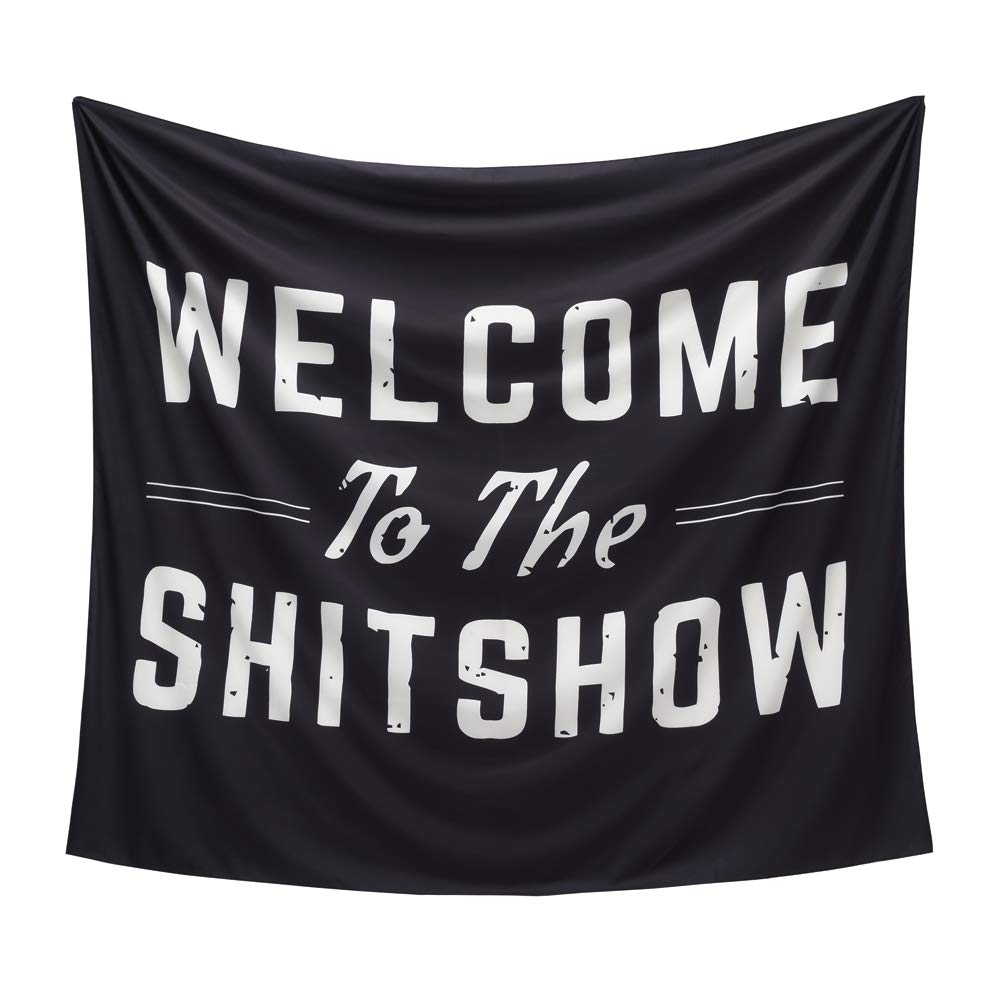 Handypart Welcome to The Shitshow Creative Wall Tapestry Wall Hanging Tapestry Vintage Tapestry Wall Tapestry Micro Fiber Peach Home Decor (SIZE:59.1X51.2 inches)