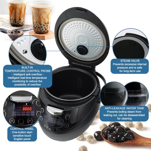 Automatische Pearl Maker Maschine, kommerzieller Herd und Wärmer | 900/1350 W Leistung | Smart Touch Control | Isolierte Temperaturerhaltung | Antihaftauskleidung (6 l 900 W)