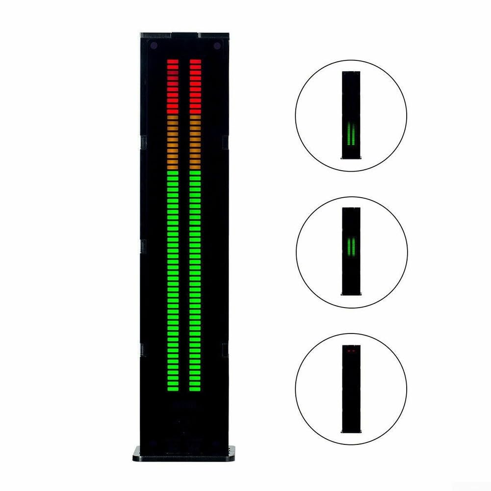 Audio Spectrum Analyzer, AS60 LED Digital Music Spectrum Audio Sound Level Display VU Meter Analyzer Amp