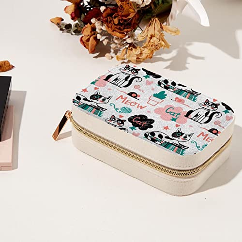 Boîte à bijoux de voyage chat et rat : rangement compact pour bagues et colliers - 8