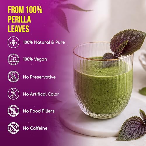 Image of FreshDrinkUS, Premium 8oz Perilla Leaf Powder, 100% Natural & Pure, Herbal Tea, Daily Infusion Botanical, No Sugar, No Caffeine, No Gluten, Vegan. Rich in Antioxidants.