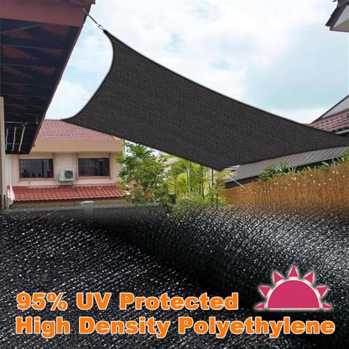 Voile d'ombrage 2x4m coupe-vent avec ourlet et œillets pour serre - 4