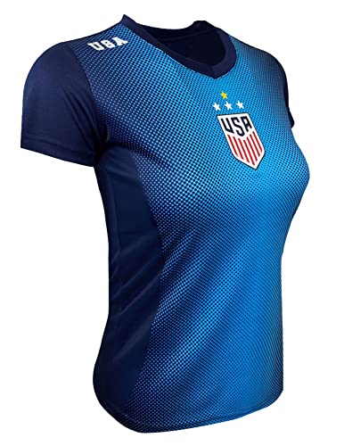 Icon Sports Official Licensed U.S. Soccer USWNT Girls' Soccer Performance Game Day Short Sleeve Tee Shirt Fitted4