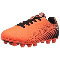 Vizari USA Stealth Boys Girls Soccer Cleats | Youth Firm Ground Athletic Outdoor Football Shoes for Toddler, Little Kid, Big Kid | Lightweight & Durable Orange/Black