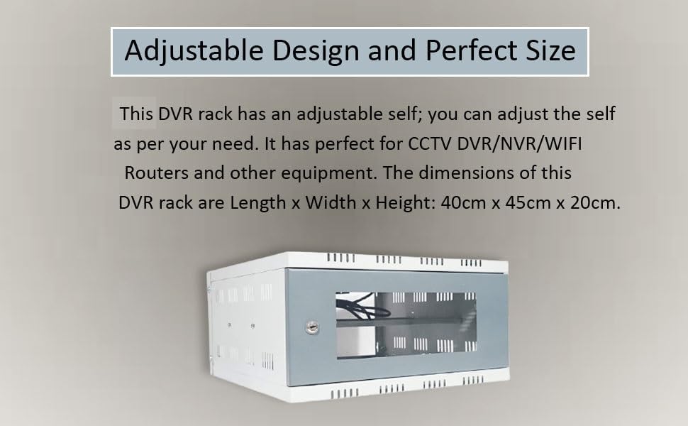 Image of 4U DVR Rack /NVR /Server Rack /Network Rack /DVR Cabinet Box with 3 Power Socket and 1 Tray /Shelf and Lock for CCTV DVR - (450mm * 400mm * 200mm) - 4U - Transparent Glass Door Cabinet - (Metal)