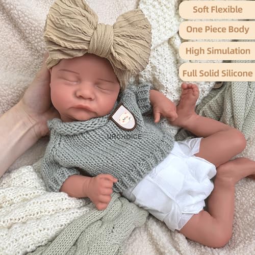 Muñeco bebé reborn silicona 18 pulgadas realista niño miniatura 4