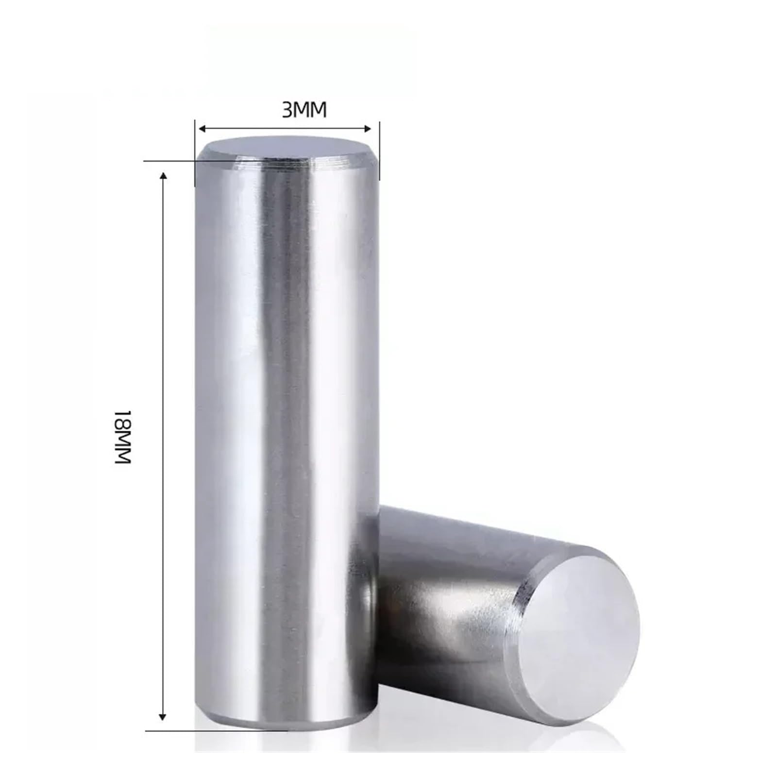 Sworznie walcowe ze stali nierdzewnej Kołki ustalające cylindryczne ze stali nierdzewnej 304, opakowanie 1000 szt., 4-12 mm(5mm)