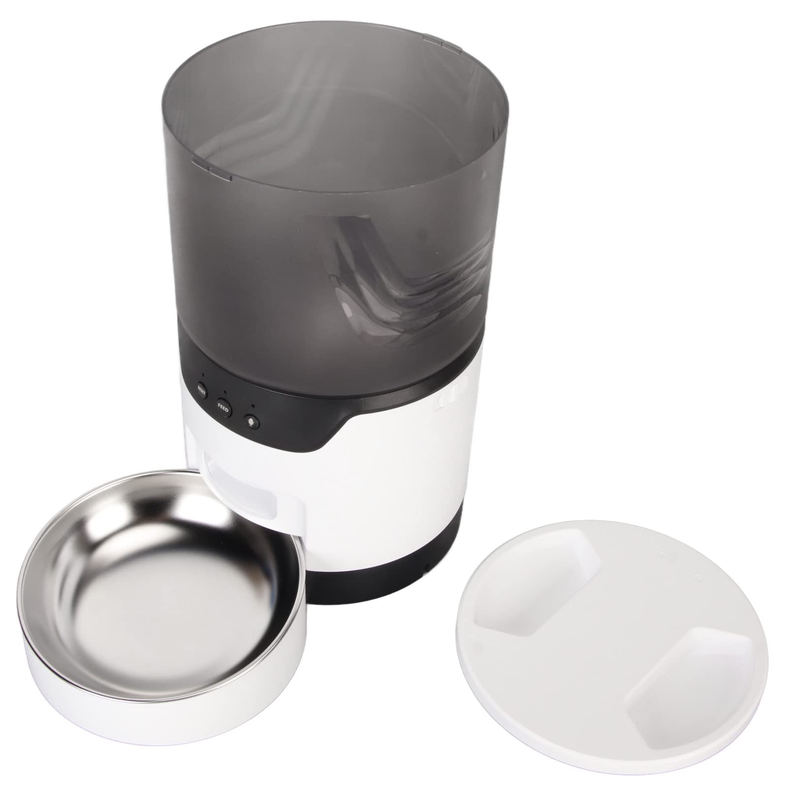Alimentador Automático para Gatos, Dispensador Inteligente de Comida para Mascotas con Aplicación, Control por Voz, Grabadora para Gatos y Perros, Acero Inoxidable 304, Capacidad de 3L