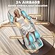 HealthRelife Massagesessel für den ganzen Körper Intelligenter Massagestuhl Zero Gravity 3D-Robotische Hände mit SL-Schiene Relaxsessel Bluetooth-Lautsprecher Beige