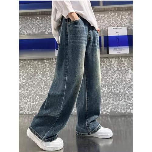 Boys Jeans Baggy Jeans - Wide Leg Low Rise Cargo Teen Casual Pants y2k Kids Elastic Waist Loose Denim Pants with Pockets3