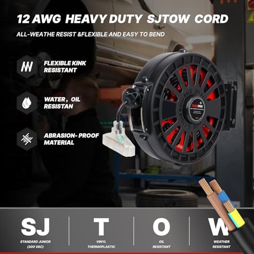 Txecpro 12 Gauge Retractable Extension Cord Reel thumb #3