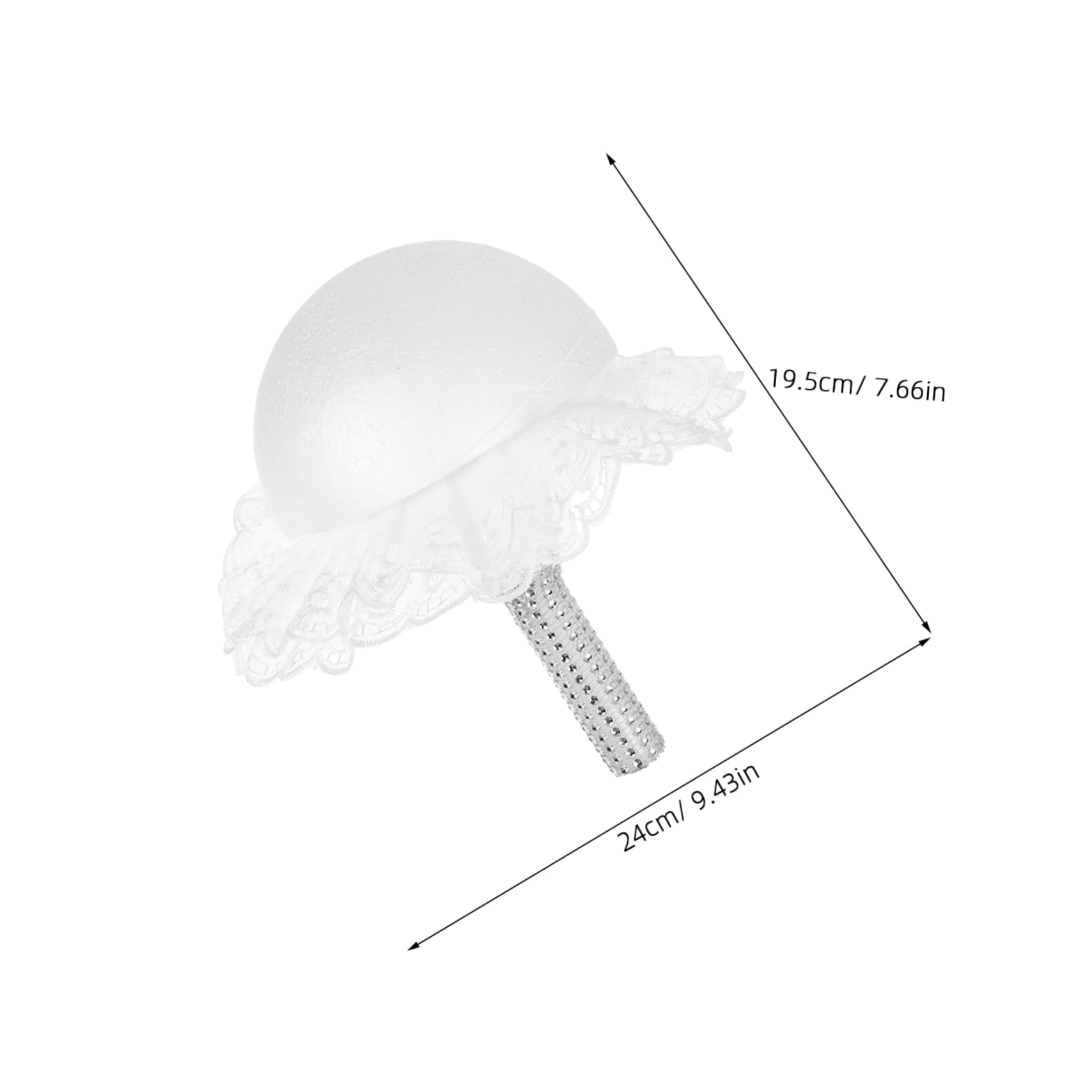 OSALADI Bridal Bouquet Material Package DIY Foam Flower Bouquet Stand Lace Collar Handle Kit