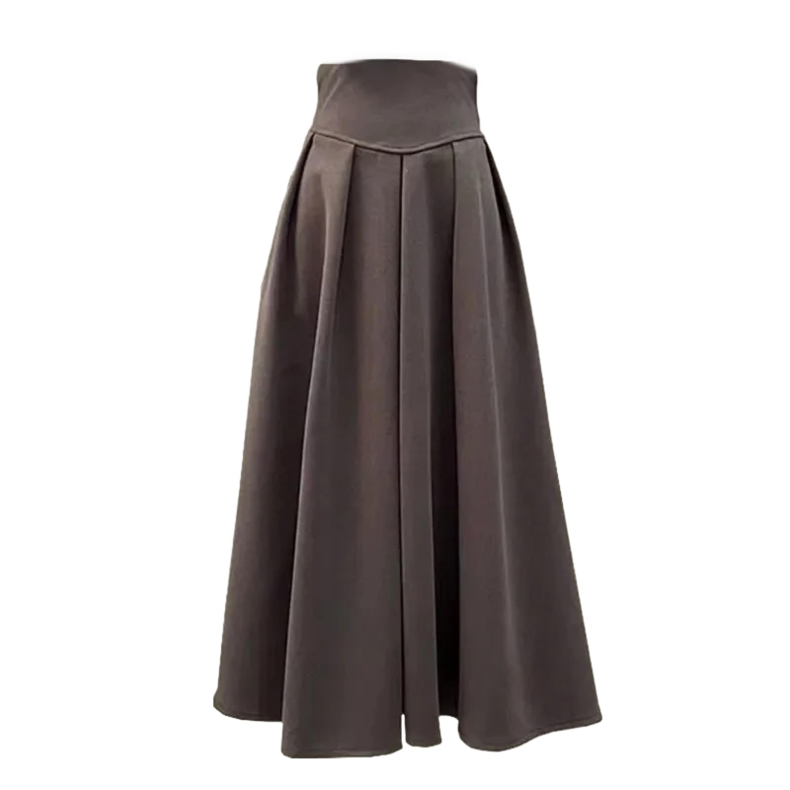 OLEETS Strickrock Für Damen - Herbst Mode Einfarbig A-Linie Rock Elastische Hohe Taille Frauen Kleidung Klassische Elegante Streetwear Für Party Arbeit Büro