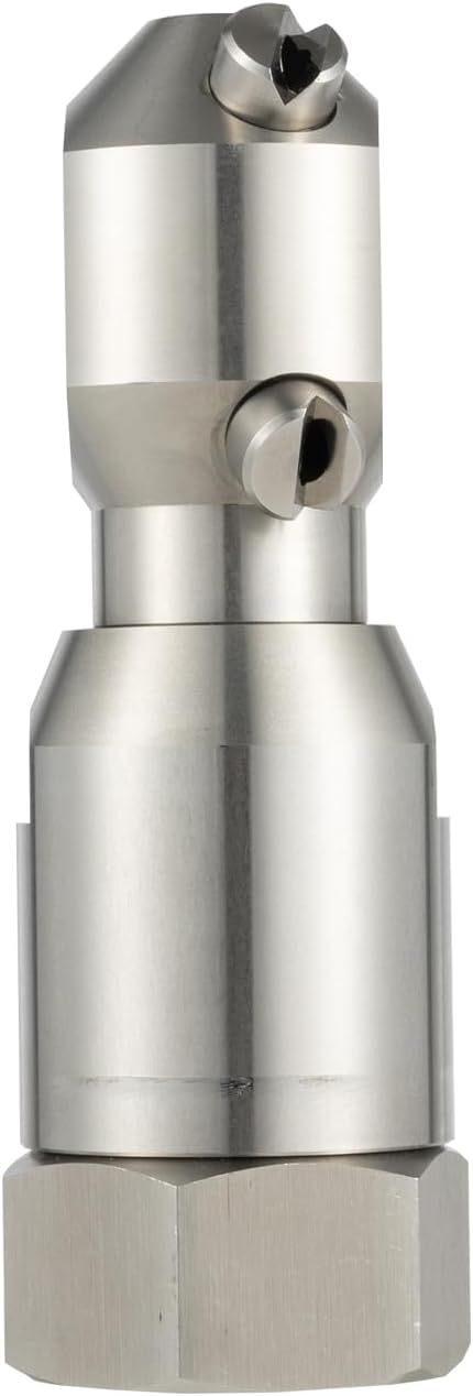 3/4" Washing Nozzle - 360° Rotating Spray Nozzle, 304 Stainless Steel Spray Nozzle, High Pressure Continuous Rotary Cleaning Nozzle for Commercial and Industrial Barrel, Tank Cleaning