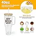 AGH 40oz Sublimation Glass Tumbler with Handle, 4pcs Clear Sublimation Glass Cups Blanks with Bamboo Lid & Plastic Straw, Reusable Iced Coffee Cup Fits in Car Cup Holder