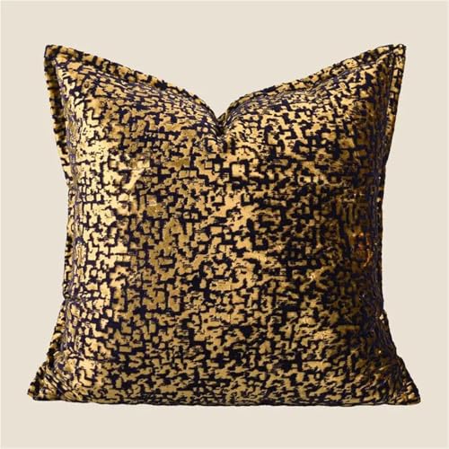 Housse de coussin chenille jacquard léopard doré pour sublimer votre nid - 5