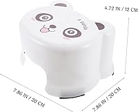 Vista 8 de USHOBE Cartoon Plastic Stool Bathroom Stool for Toddlers Toddler Step Stool Round Ottoman Table Step stools for Kids Toddlers Stool Toddler Stool