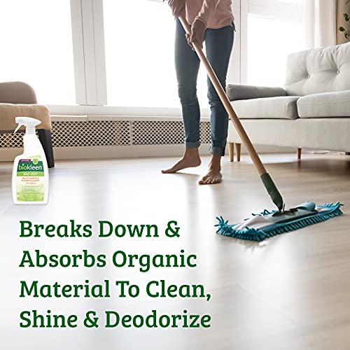 Biokleen Bac-Out Multi-Surface Floor Cleaner, Cleans, Shines, & Deodorizes, Eco-Friendly, Non-Toxic, Plant-Based, No Artificial Fragrance, Colors Or Preservatives, 32 Ounces #TOP3
