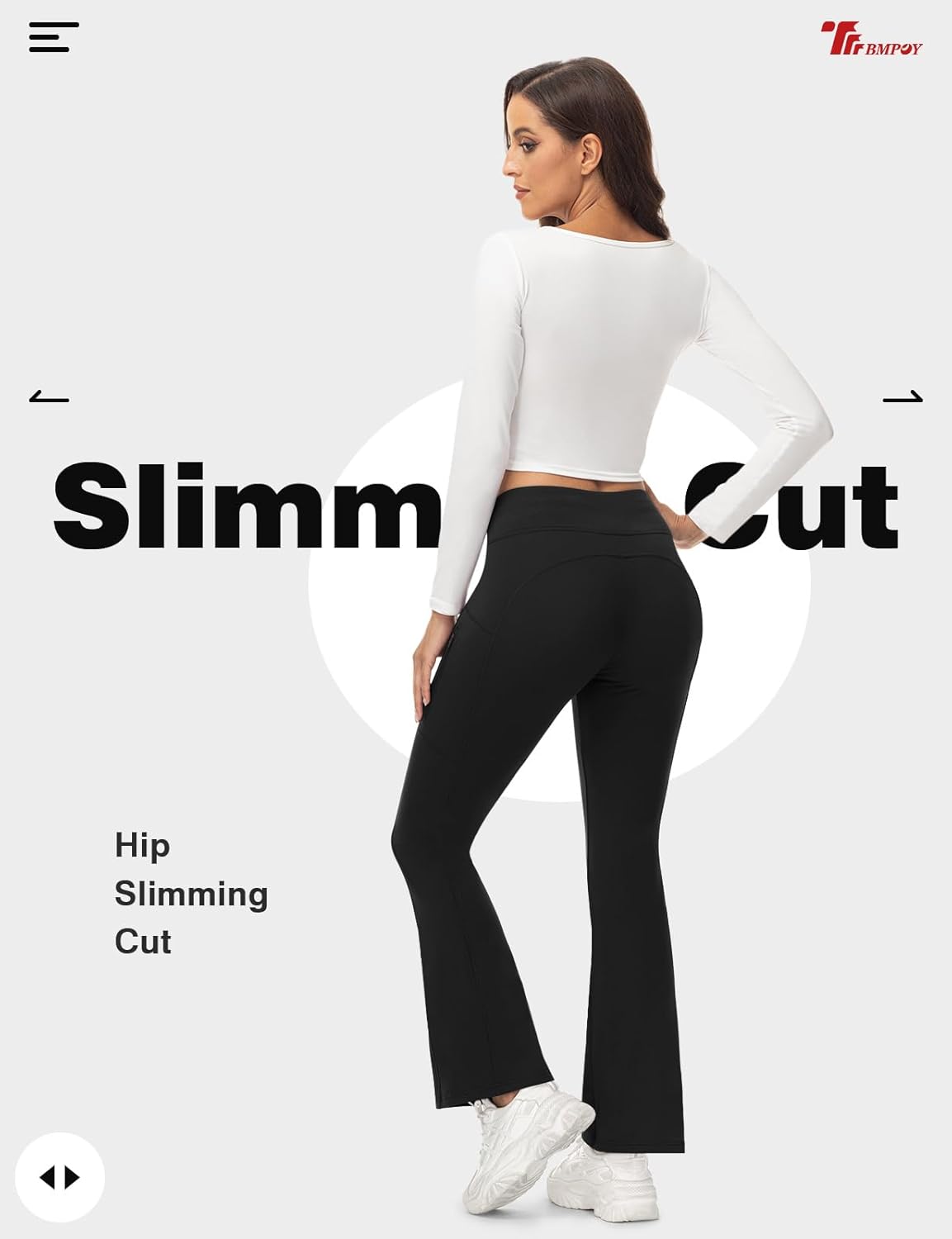 TBMPOY Women's Flare Fleece Lined Pants Bootcut Hiking Crossover Yoga Legging Winter Warm Thermal Outdoor - Image 5