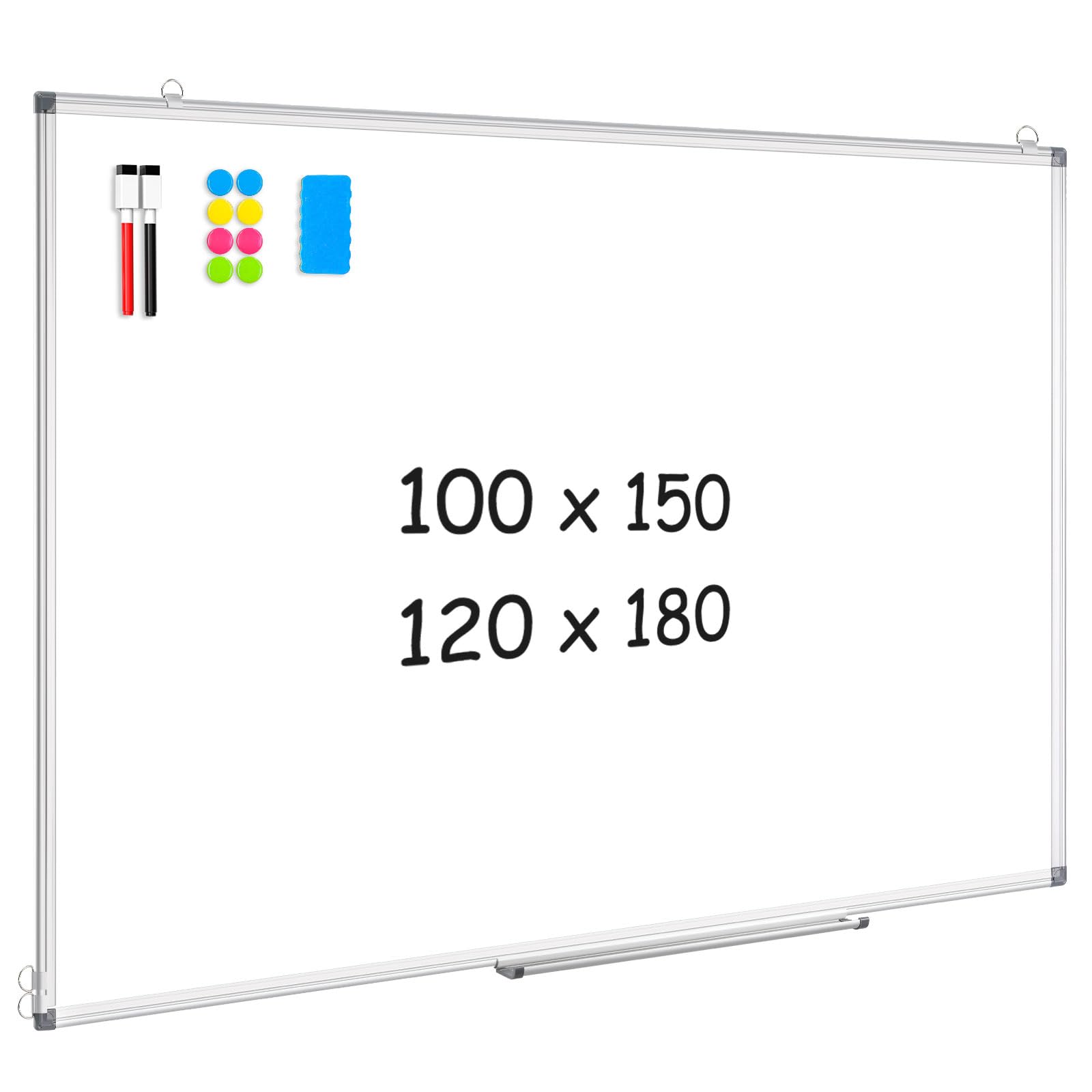 AMUSIGHT Back to School 100x150 cm Large Whiteboard, Magnetic White Board Dry Erase for Wall, Home, School, Office — image 1