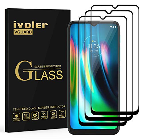 ivoler 3 Unidades Protector de Pantalla para Motorola Moto G9 Play/Motorola Moto E7 Plus/Moto G9, [Cobertura Completa] Cristal Vidrio Templado Premium, [Dureza 9H] [Anti-Arañazos] [Sin Burbujas]