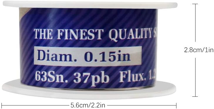Bіg Sаlе DonkeyEmma Diameter 0.3mm 50g 63/37 Active Solder Wire With Rosin Core for Electrical Repair Soldering Purpose (0.3mm)