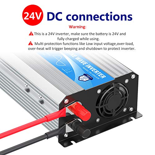 Giandel PS-1200JCR 24V Pure Sine Wave Power Inverter 1200W 24V Dc To120V Ac Ul Fuses Lithium Battery Compatible thumb #4