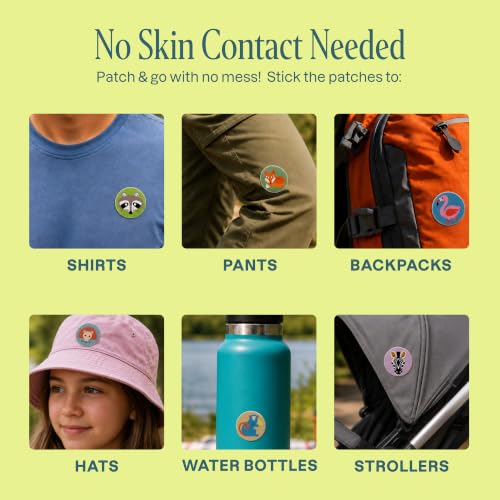Image of Cliganic Mosquito Repellent Stickers for Kids & Adults (90 Pack) - Animal Patches, Natural DEET-Free, Essential Oil Infused, Insect Repelling Garments