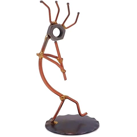 Kokopelli Collectible Handmade Metal Art Figurine, Desk Accessories, Trophy, Boss G...