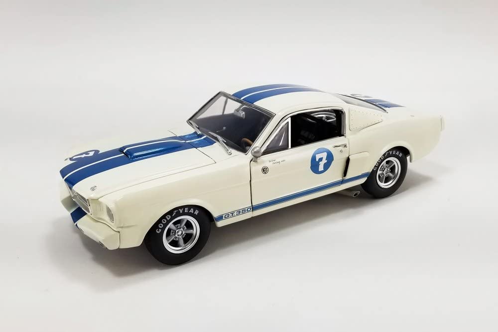 Amazon.com: 1965 Shelby G.T. 350R #7, White - Acme A1801814-1/18