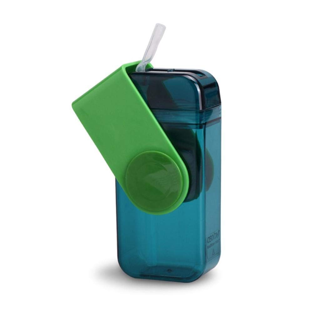 Copas Copa de vino Taza de agua Jugo Taza de paja a prueba de caídas Taza portátil a prueba de fugas 290 ml @ 290 ml Taza de paja blanca, Color: 290 ml Taza amarilla para beber (Color: 290 ml Verde