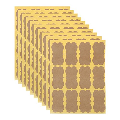 ZOOMY 120 Pièces Vintage Blank Kraft Étiquette Bâton Autocollant D'étanchéité À La Main pour Emballage Cadeau DIY Cover