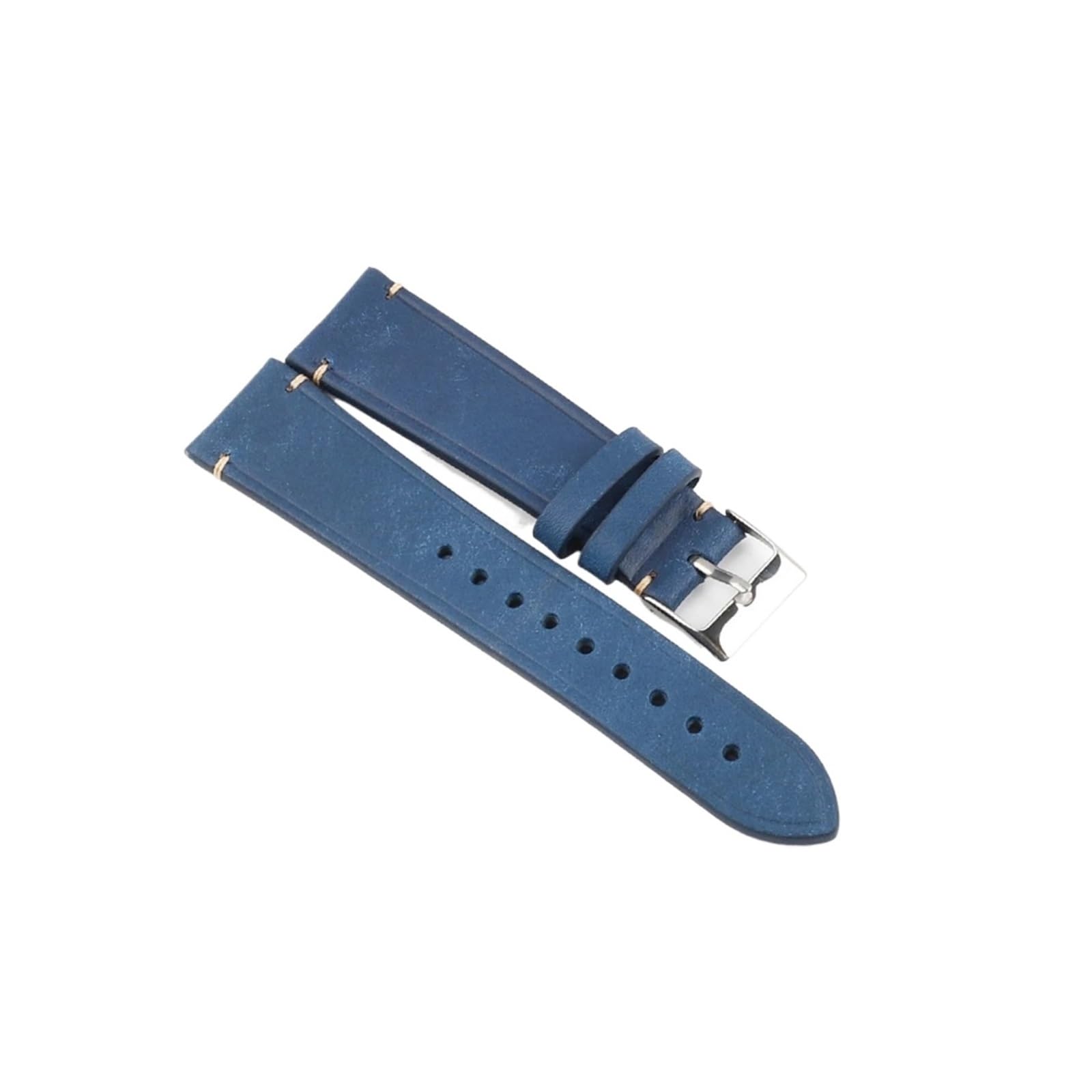 Correa de reloj de cuero de vaca auténtico marrón hecha a mano de 22mm 6